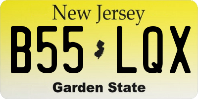 NJ license plate B55LQX