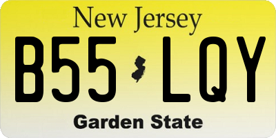 NJ license plate B55LQY