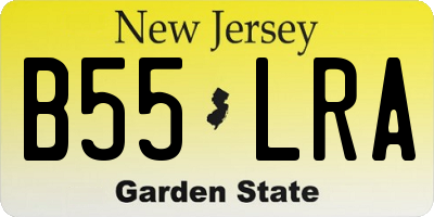 NJ license plate B55LRA
