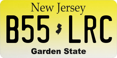 NJ license plate B55LRC