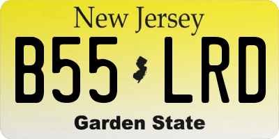 NJ license plate B55LRD