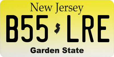 NJ license plate B55LRE