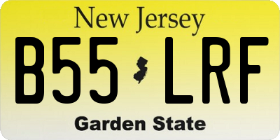 NJ license plate B55LRF