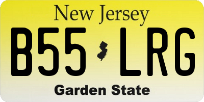 NJ license plate B55LRG