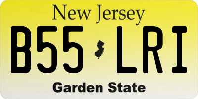 NJ license plate B55LRI