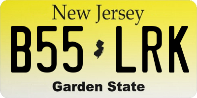 NJ license plate B55LRK