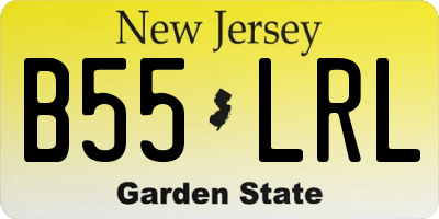 NJ license plate B55LRL