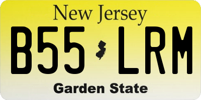 NJ license plate B55LRM