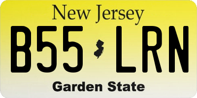 NJ license plate B55LRN