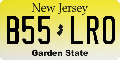 NJ license plate B55LRO