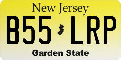 NJ license plate B55LRP