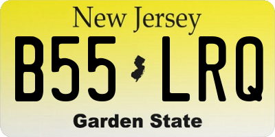 NJ license plate B55LRQ