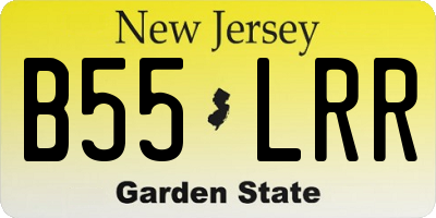 NJ license plate B55LRR