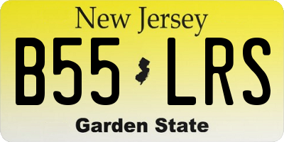 NJ license plate B55LRS