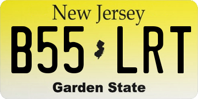 NJ license plate B55LRT