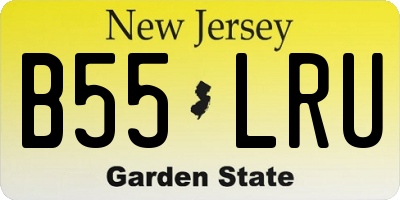 NJ license plate B55LRU