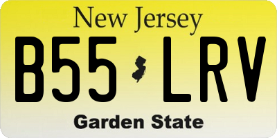 NJ license plate B55LRV