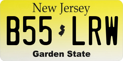 NJ license plate B55LRW
