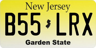 NJ license plate B55LRX