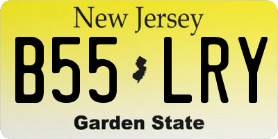 NJ license plate B55LRY