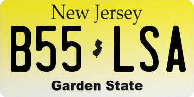 NJ license plate B55LSA
