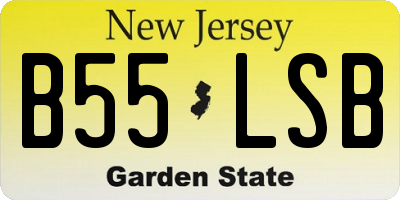 NJ license plate B55LSB