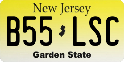 NJ license plate B55LSC
