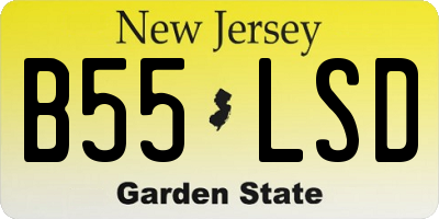 NJ license plate B55LSD