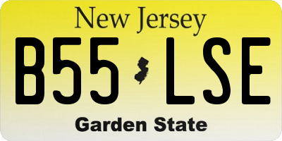 NJ license plate B55LSE