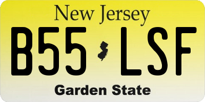 NJ license plate B55LSF