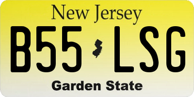 NJ license plate B55LSG