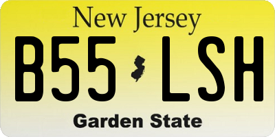 NJ license plate B55LSH