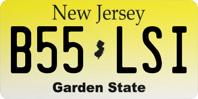 NJ license plate B55LSI