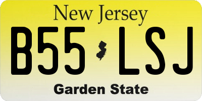 NJ license plate B55LSJ