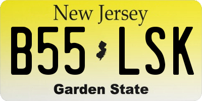 NJ license plate B55LSK