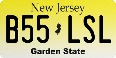 NJ license plate B55LSL