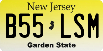 NJ license plate B55LSM