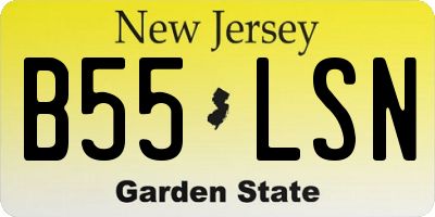 NJ license plate B55LSN