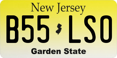 NJ license plate B55LSO