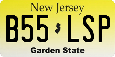 NJ license plate B55LSP