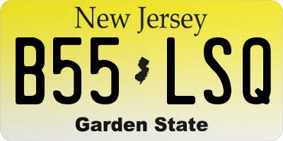 NJ license plate B55LSQ