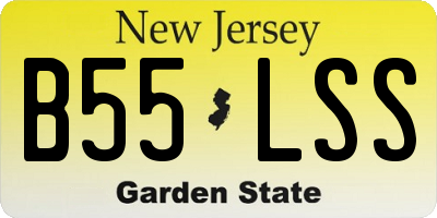NJ license plate B55LSS