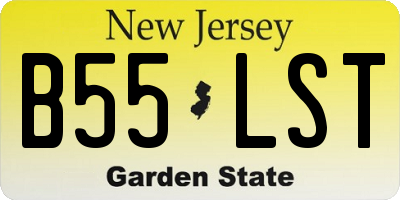 NJ license plate B55LST