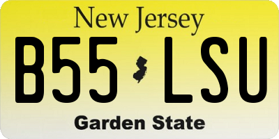 NJ license plate B55LSU