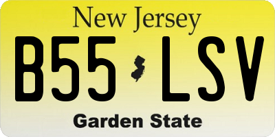 NJ license plate B55LSV