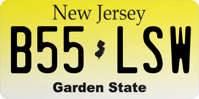 NJ license plate B55LSW