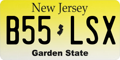 NJ license plate B55LSX
