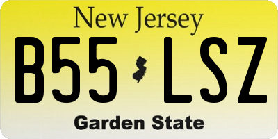 NJ license plate B55LSZ