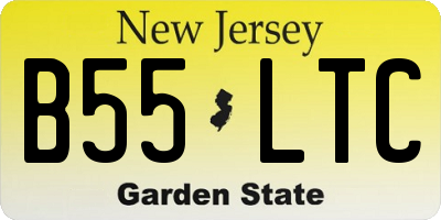 NJ license plate B55LTC