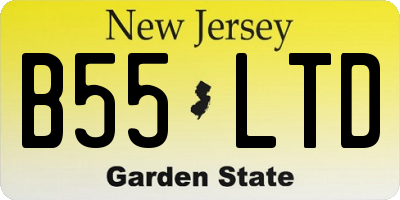 NJ license plate B55LTD